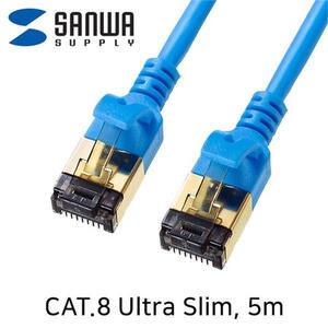 SANWA CAT.8 SSTP Ultra Slim 랜 케이블 5m