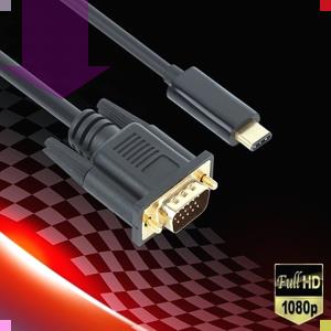 (KW) 무전원 USB3.1 to RGB 케이블형 컨버터 5M(WH2407)
