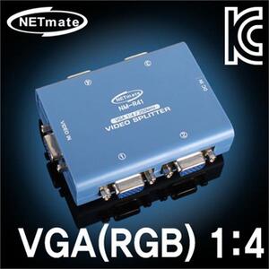 NETmate NM R41 VGA RGB 1대4 모니터 분배기 250MHz