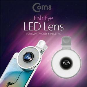 Coms 스마트폰 카메라 확대경 Fish Eye LED 라이트