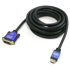 Coms HDMI-DVI 케이블 고급형 블루메탈 5m 모니터선
