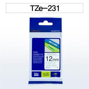 브라더 테이프카트리지 TZ231(12mm White Black)