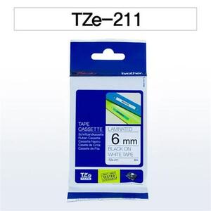 브라더 테이프카트리지 TZe211(6mm White Black)