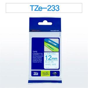 브라더 테이프카트리지(TZe-233 12mm 흰색 청색문자)