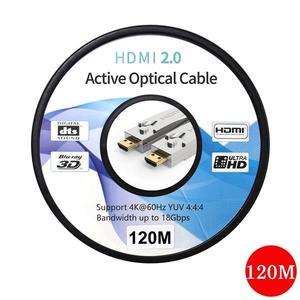 하이브리드 광 마이크로 HDMI2.0 케이블 120M