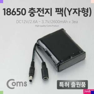 Coms 18650 충전지 팩(Y자형) DC12V/2.6A PC용품