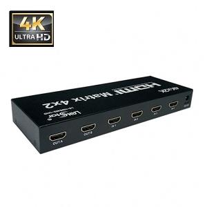 (랜스타) HDMI MATRIX 4x2 분배기 (4포트 입력-2포트 출력) (WH5654)
